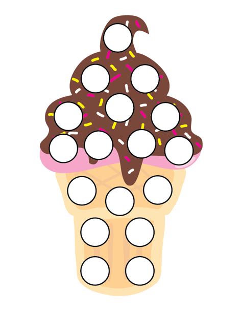 Ice Cream Do A Dot Printable