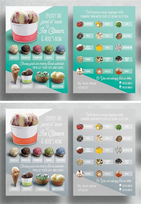 Ice Cream Flavor Template Design