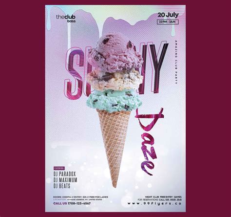 Ice cream flyer template 2