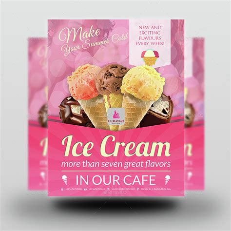 Ice cream flyer template 3