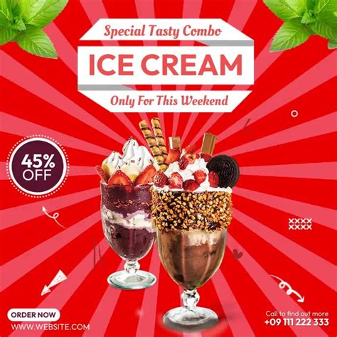 Ice cream flyer template 9