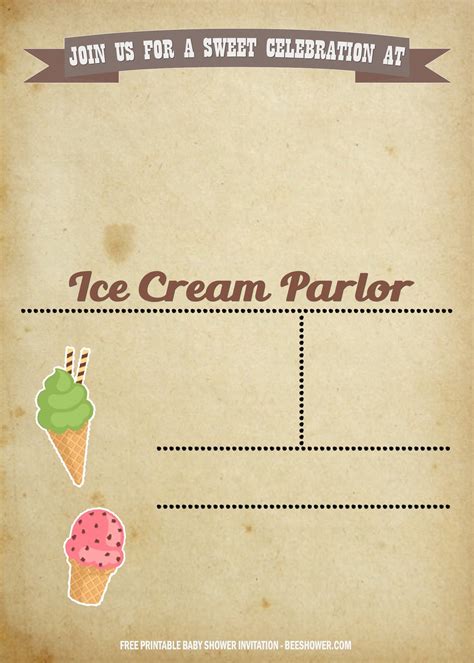 Ice Cream Invitation Templates