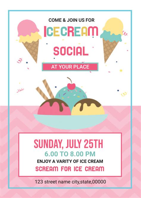 Ice Cream Party Flyer