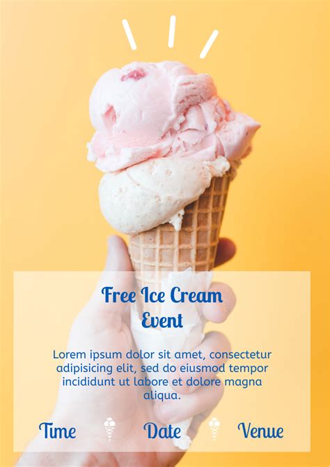 Ice Cream Party Flyer Template