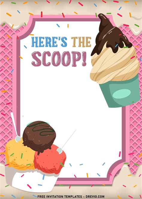 Ice Cream Party Invitation Design