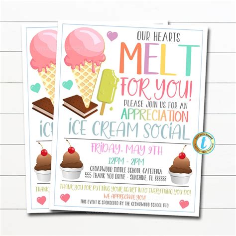 Ice Cream Social Flyer