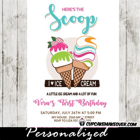 Ice Cream Social Invitation Wording