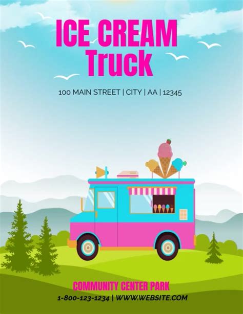 Ice Cream Truck Template Design