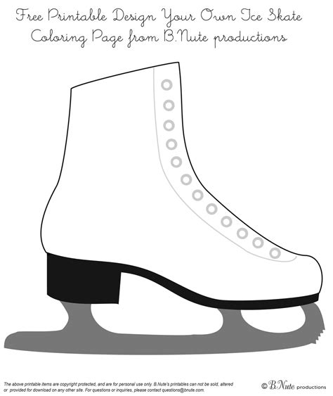 Ice Skate Template 2