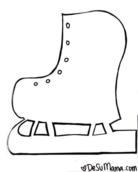 Ice skate template for kids 4