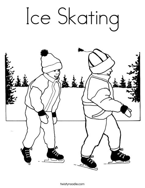 Ice Skating Coloring Pages for Kids