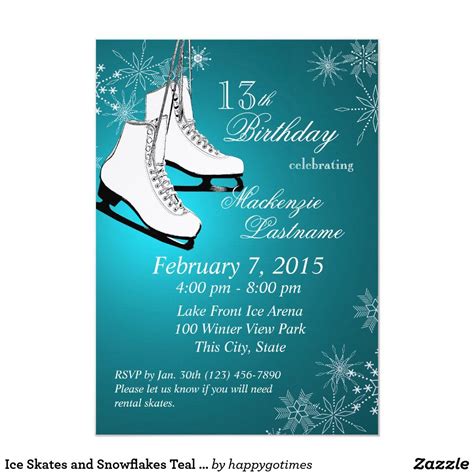 Ice Skating Party Invitation Template