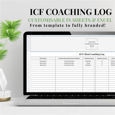 ICF Coaching Log Template Excel