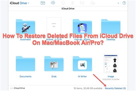 Recovering from iCloud or OneDrive