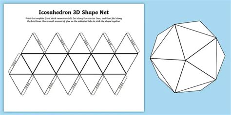 Icosahedron 3D Sphere Template