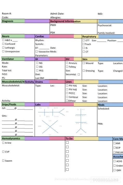 ICU Report Sheet Template 10