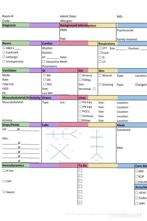 ICU Report Sheet Template 3