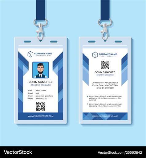 ID Badge Template with Barcode