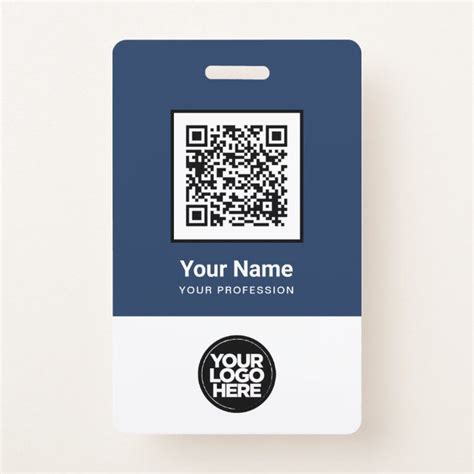 ID Badge Template with QR Code