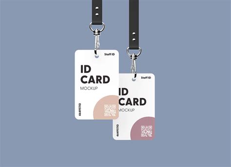 ID Badge Template with Rounded Corners and Stripes