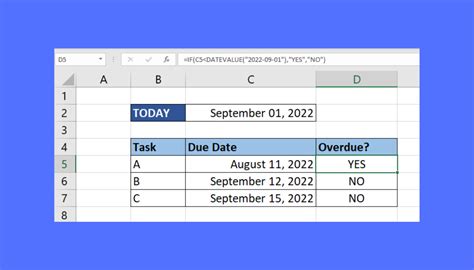 IF Before Date in Excel Image 2