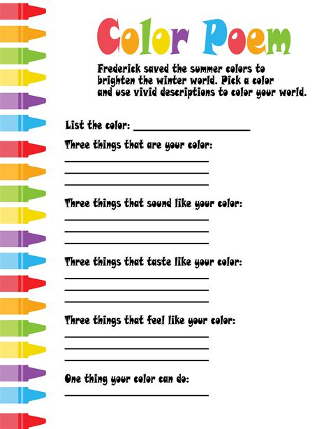 Printable If Poem Templates for Kids