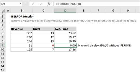 IF Statement Error Handling in Excel