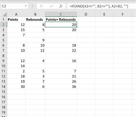 Ignore Blank Cells in Excel