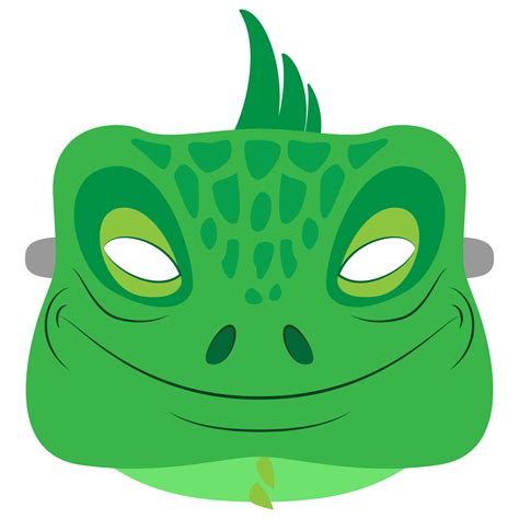 Iguana Mask Template