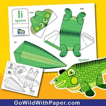 Iguana Paper Craft