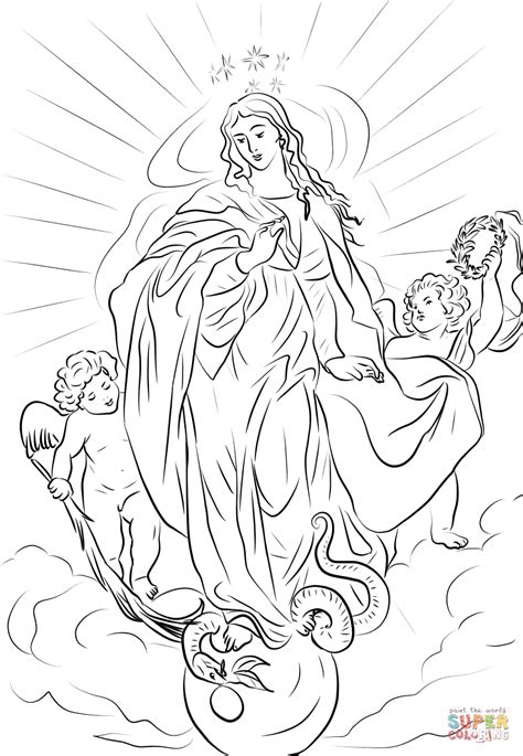 Immaculate Conception Coloring Pages