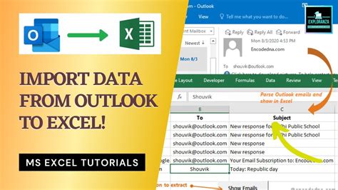 Importing Emails from Excel to Outlook