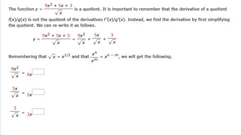 Importance of Derivative of 9x