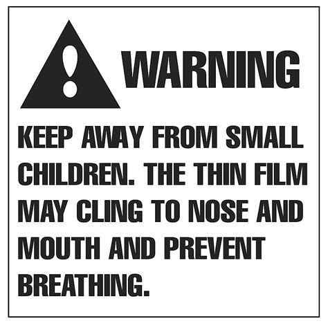 importance of suffocation warning labels