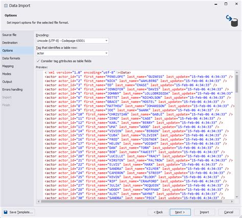 IMPORTXML XML data