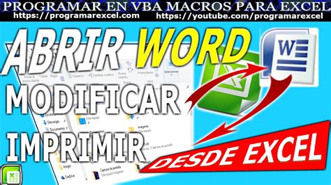 Imprimir resultados en Word desde VBA Excel automáticamente