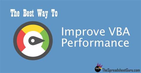 Improve VBA Code Performance