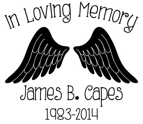 In Loving Memory Decal Template