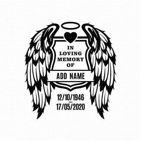 In Loving Memory Decal Template Custom