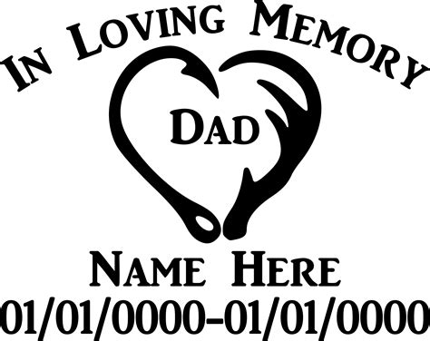 In Loving Memory Decal Template Ideas