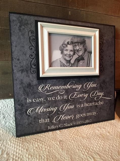 In Loving Memory Frame with Photos and Flowers