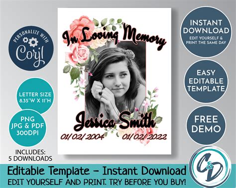 In Loving Memory Template