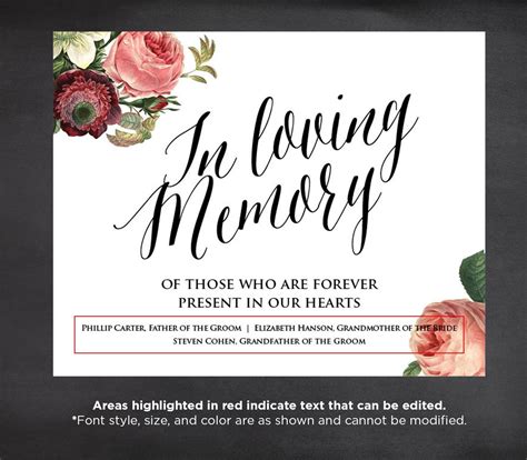 In loving memory template 5