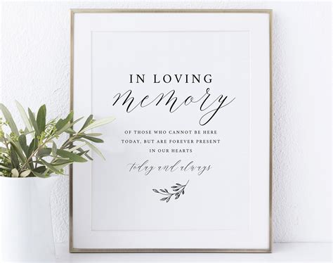 In loving memory templates and ideas