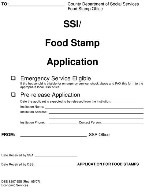 Incarceration Food Stamps Application Process