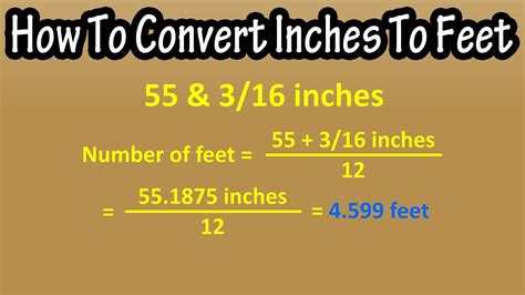 Inches to Feet Conversion Formula