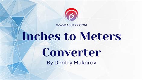 Inches to meters conversion software