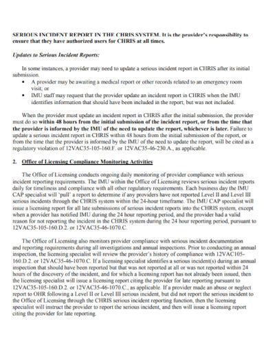 Incident Memorandum for Record Template