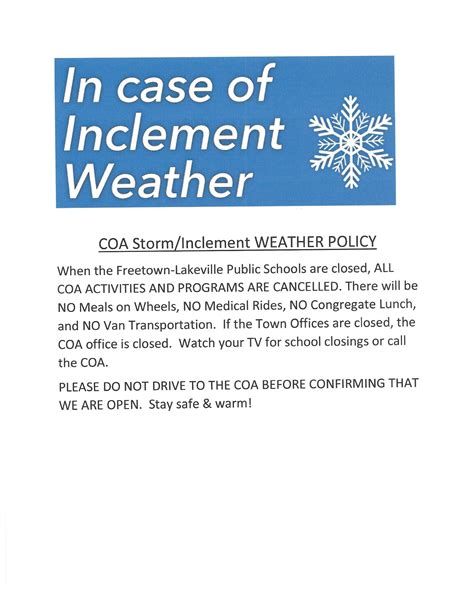 Inclement Weather Policy