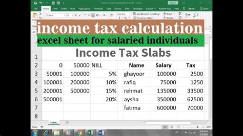 Income Tax Calculator Excel Best Practices